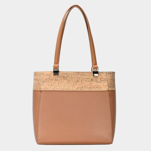 Cartera corcho. Crema