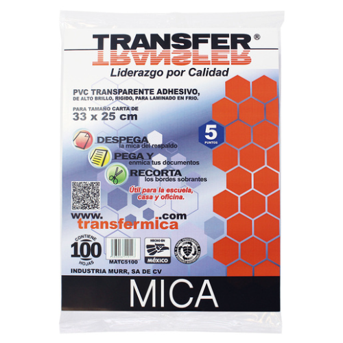 Mica de pliego TRANSFER