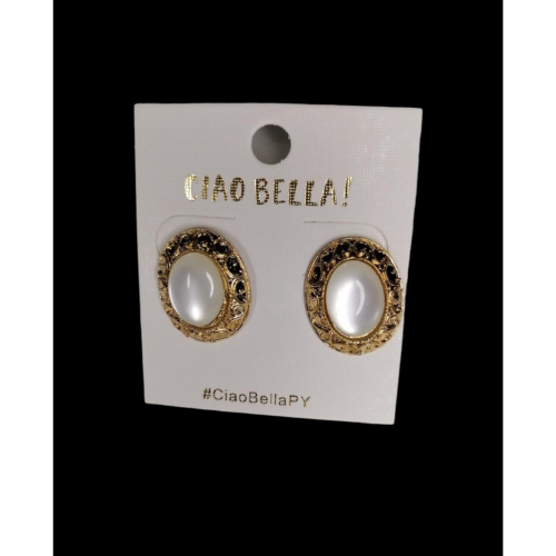 Aros Dorado con detalle redondo