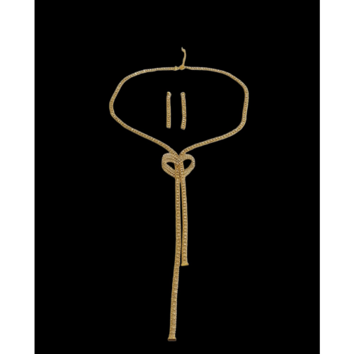 Collar largo con Aros DORADO
